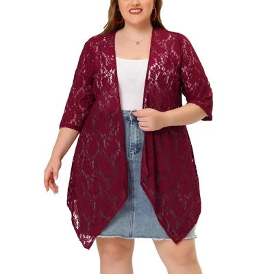 Agnes Orinda Women's Plus Size Draped Shawls Lightweight Open Front Lace Cardigans 7 Agnes Orinda Women's Plus Size Draped Shawls Lightweight Open Front Lace Cardigans - Image 7