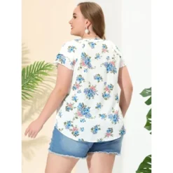 Agnes Orinda Women's Plus Size Layered Sleeve V Neck Floral Print Ruffle Casual Blouses 7 Agnes Orinda Women's Plus Size Layered Sleeve V Neck Floral Print Ruffle Casual Blouses -Agnes Sales Store GUEST a29ec157 cb00 434f a94d 942eeaffcf37