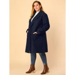 Agnes Orinda Women's Plus Size Winter Peacoat Notched Lapel Double Breasted Long Overcoats -Agnes Sales Store GUEST a2eec445 7a74 4870 b459 f0844d334d50