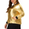 Agnes Orinda Women's Plus Size Bomber Jacket Zip-Up Party Outwear With Pockets