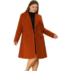 Agnes Orinda Women's Plus Size Winter Peacoat Notched Lapel Double Breasted Long Overcoats -Agnes Sales Store GUEST a3591cf0 2229 4e4e a71a ca4458b7af8c