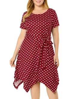 Agnes Orinda Women's Plus Size Polka Dots Wedding Elegant Spring Summer Midi Dresses -Agnes Sales Store GUEST a3f450d5 357d 4466 bdd8 d8a9ef258925