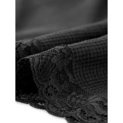 Agnes Orinda Women's Plus Size Waffle 3/4 Sleeve Lace Panel High Low Hem Round Neck Blouse -Agnes Sales Store GUEST a5c613c0 9322 4845 a082 e165238db046