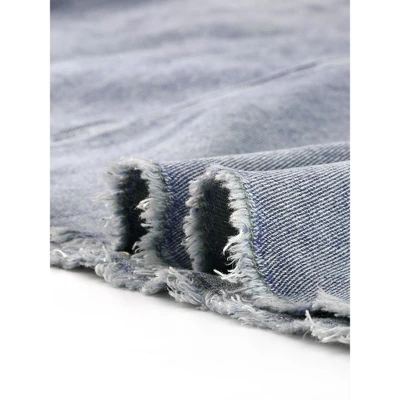 Agnes Orinda Women's Plus Size Denim Embroidered Distressed Ripped Pencil Skirts 5 Agnes Orinda Women's Plus Size Denim Embroidered Distressed Ripped Pencil Skirts - Image 5