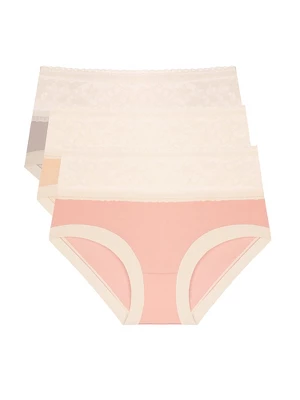 Agnes Orinda Women's 3 Packs Lace Trim Comfort Underwear High Rise Briefs 5 Agnes Orinda Women's 3 Packs Lace Trim Comfort Underwear High Rise Briefs - Image 5