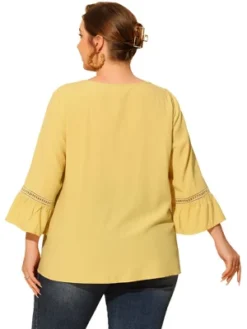 Agnes Orinda Women's Plus Size Holiday 3/4 Flare Sleeve Peasant Keyhole Tie Boho Blouse 7 Agnes Orinda Women's Plus Size Holiday 3/4 Flare Sleeve Peasant Keyhole Tie Boho Blouse -Agnes Sales Store GUEST a6e7526e f20c 4f95 a8c4 8f09402eb4b5