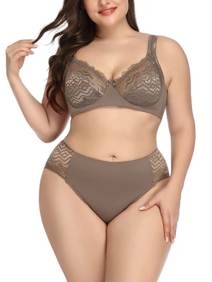 Agnes Orinda Women's Plus Size Underwire Push-Up Lace Trim Adjustable Straps Comfort Bra And Panty Set 7 Agnes Orinda Women's Plus Size Underwire Push-Up Lace Trim Adjustable Straps Comfort Bra And Panty Set - Image 7