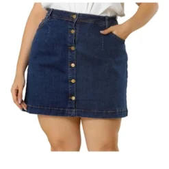 Agnes Orinda Women's Plus Size Denim Button Side Pocket Casual Jean A-Line Mini Skirt 14 Agnes Orinda Women's Plus Size Denim Button Side Pocket Casual Jean A-Line Mini Skirt -Agnes Sales Store GUEST a7128f58 688c 46cf 994c 36638c1f6e03