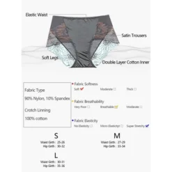 Agnes Orinda Women's Floral Lace Trim High Rise Brief Stretchy Underwear -Agnes Sales Store GUEST a8aa915a 0f94 4d28 9c06 929db6d72a1f