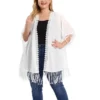 Agnes Orinda Women's Plus Size Cardigan Lace Insert Elbow Sleeve Summer Bohemian Cardigans
