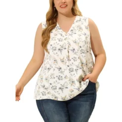 Agnes Orinda Women's Plus Size Spring Outfits Casual Floral Sleeveless Tank Tops -Agnes Sales Store GUEST aa65ab3f f825 4908 816d 252f5081543a
