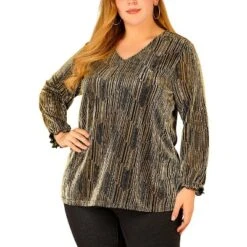Agnes Orinda Women's Plus Size Glitter Sparkle V Neck Metallic Party Sequin Blouse 14 Agnes Orinda Women's Plus Size Glitter Sparkle V Neck Metallic Party Sequin Blouse -Agnes Sales Store GUEST ac72d0eb 5c07 4e6e 9746 bde2b4464e52
