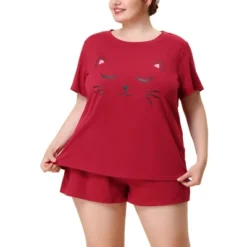 Agnes Orinda Women's Plus Size Comfort Cute Cat Print Short Sleeve Pajama Set 15 Agnes Orinda Women's Plus Size Comfort Cute Cat Print Short Sleeve Pajama Set -Agnes Sales Store GUEST ace40817 ff8b 4d45 b6eb 99d2ff303413