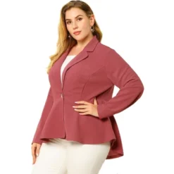 Agnes Orinda Women's Plus Size High-Low Hem Workwear Formal Peplum Blazers -Agnes Sales Store GUEST adea9d0c 5388 4f00 a651 e1672c7692f3