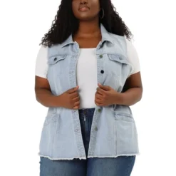 Agnes Orinda Women's Plus Size Denim Button Down Raw Hem Denim Vests 20 Agnes Orinda Women's Plus Size Denim Button Down Raw Hem Denim Vests -Agnes Sales Store GUEST af46cf26 8710 458d 9c50 6530b60216a6
