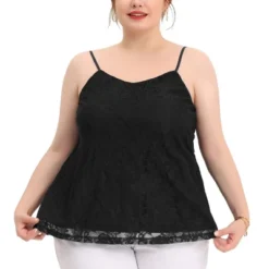 Agnes Orinda Women's Plus Size Lace Floral Adjustable Strap Elegant Camisole -Agnes Sales Store GUEST afdccfba ab06 4627 88be 1e3c99f602fd