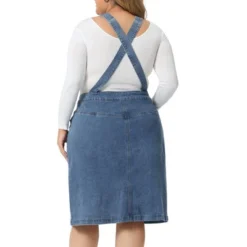 Agnes Orinda Women's Plus Size Jeans Button Front Adjustable Strap Denim Overall Dress -Agnes Sales Store GUEST b0d606f6 40cf 40ca a007 e3d884c3294e