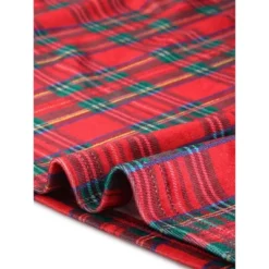 Agnes Orinda Women's Plus Size Velvet Plaid A-Line Elastic Waist Flare Skirts -Agnes Sales Store GUEST b1649d4d 9e8b 46f7 8caf 7decb6d83c0e