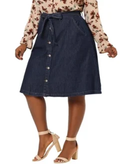 Agnes Orinda Women's Plus Size Denim Tie Waist Button Front A-Line Midi Skirts 17 Agnes Orinda Women's Plus Size Denim Tie Waist Button Front A-Line Midi Skirts -Agnes Sales Store GUEST b20bbb26 5d88 4ef5 be79 fa38be1a75a0