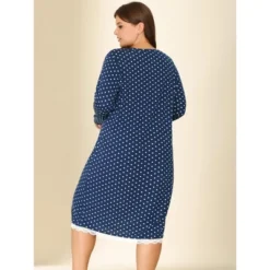 Agnes Orinda Women's Plus Size Polka Dots Lace Long Sleeve Nightgown -Agnes Sales Store GUEST b2110f41 8597 4216 b8af 0b26b081fa18