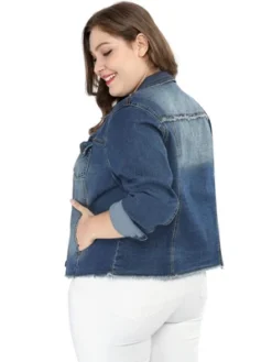 Agnes Orinda Women's Plus Size Classic Denim Casual Long Sleeve Fashion Jean Jackets -Agnes Sales Store GUEST b4de72fb b44d 48f4 abf5 b2a87c93f772