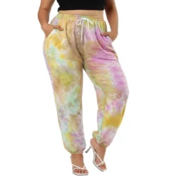 Agnes Orinda Women Plus Size Drawstring Waist Contrast Color Jogger Pants -Agnes Sales Store GUEST b63b9cfe c26d 4231 ba7c cfa64960363b