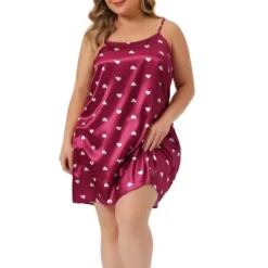 Agnes Orinda Women's Plus Size Satin Heart Print Sleeveless Nightgown 9 Agnes Orinda Women's Plus Size Satin Heart Print Sleeveless Nightgown -Agnes Sales Store GUEST b687b67c 8cfb 4ad8 acad 13826a1d5578