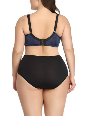 Agnes Orinda Women's Plus Size Underwire Retro Lace Trim Push-Up Bra And Panty Set 1 Agnes Orinda Women's Plus Size Underwire Retro Lace Trim Push-Up Bra And Panty Set
