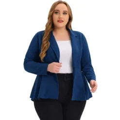 Agnes Orinda Women's Plus Size High-Low Hem Workwear Formal Peplum Blazers -Agnes Sales Store GUEST ba54fe22 f3c9 44b8 b76d 2283ea1e8023