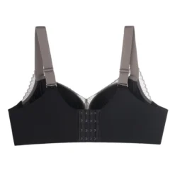 Agnes Orinda Women's Plus Size Wireless Soft Cup Comfort Unlined Lace Full Coverage Bra