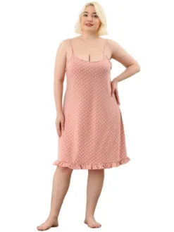 Agnes Orinda Women's Plus Size Comfort Ruffle Hem Polka Dots Sleeveless Nightgown 11 Agnes Orinda Women's Plus Size Comfort Ruffle Hem Polka Dots Sleeveless Nightgown -Agnes Sales Store GUEST bc587781 9e01 4bd3 8711 bde5dbe5c462