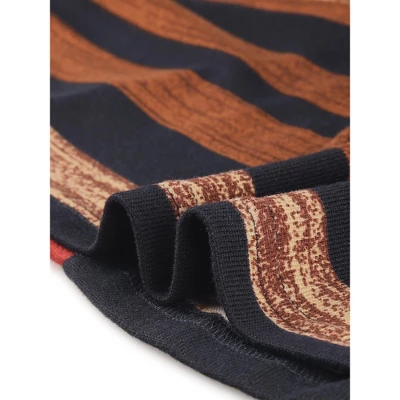 Agnes Orinda Women's Plus Size Long Open Front Striped Sweater Knit Cardigans 4 Agnes Orinda Women's Plus Size Long Open Front Striped Sweater Knit Cardigans - Image 4