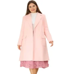 Agnes Orinda Women's Plus Size Winter Peacoat Notched Lapel Double Breasted Long Overcoats -Agnes Sales Store GUEST bcaf2b6c 0316 472d a11a 5cbd3fc49727