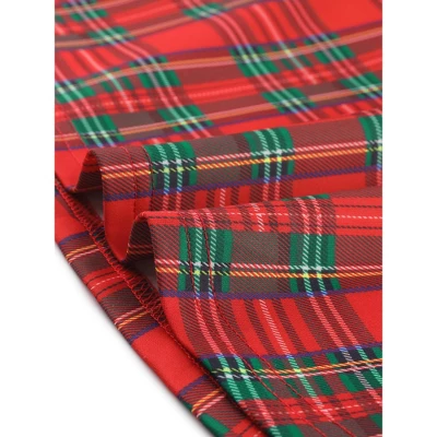 Agnes Orinda Plus Size Suspenders Skirts For Women A Line Mini Tartan Overall Pinafore Dress Suspender Skirt 4 Agnes Orinda Plus Size Suspenders Skirts For Women A Line Mini Tartan Overall Pinafore Dress Suspender Skirt - Image 4