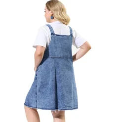 Agnes Orinda Women's Plus Size Denim Overall Zipper Frayed Adjustable Strap Suspender Dresses -Agnes Sales Store GUEST be0c9c5f d6eb 4a08 bbcd f0f57a91f787