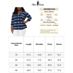Agnes Orinda Women's Plus Size Tie Dye Side Slit 3/4 Sleeve Stripe V Neck Blouses 17 Agnes Orinda Women's Plus Size Tie Dye Side Slit 3/4 Sleeve Stripe V Neck Blouses -Agnes Sales Store GUEST bf154167 25fc 4039 a5f0 45d8196c64d3