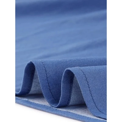 Agnes Orinda Women's Plus Size Blouse Short Sleeve V Neck Chambray Peplum Top 5 Agnes Orinda Women's Plus Size Blouse Short Sleeve V Neck Chambray Peplum Top - Image 5