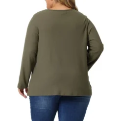 Agnes Orinda Women's Plus Size Crew Neck Waffle Knit Causal Work Long Sleeve Blouses -Agnes Sales Store GUEST c32554f9 f27e 41ec 851e b04f98a43ca2