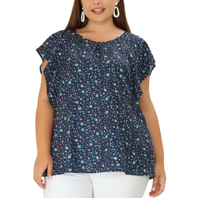 Agnes Orinda Women's Plus Size Summer Chiffon Polka Dots Top 10 Agnes Orinda Women's Plus Size Summer Chiffon Polka Dots Top - Image 10