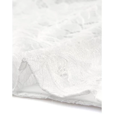 Agnes Orinda Women's Plus Size Lace Sheer Long Sleeve Layer Cross Elastic Cuff V Neck Blouse 4 Agnes Orinda Women's Plus Size Lace Sheer Long Sleeve Layer Cross Elastic Cuff V Neck Blouse - Image 4