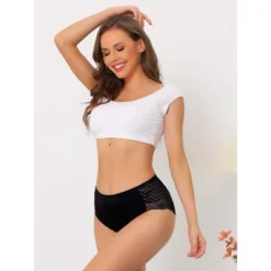 Agnes Orinda Women's Plus Size Panties Underwear Lace Breathable Mid Waist Stretch Briefs -Agnes Sales Store GUEST c55c690b f264 4d24 9fe5 31c9e4bb7d96