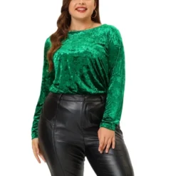 Agnes Orinda Women's Plus Size Velvet Long Sleeve Festival Fashion Top -Agnes Sales Store GUEST c724ea83 7170 4586 961c 763c8702fab4