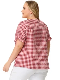 Agnes Orinda Women's Plus Size Gingham 1950s Sweetheart Neck Plaid Blouse 10 Agnes Orinda Women's Plus Size Gingham 1950s Sweetheart Neck Plaid Blouse -Agnes Sales Store GUEST c73df53f 9708 4ae4 8b53 0b04f46ab005
