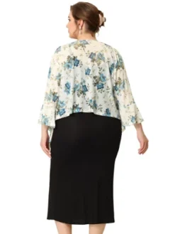 Agnes Orinda Women's Plus Size Fashion Chiffon Floral Lightweight Summer Elegant Shrugs -Agnes Sales Store GUEST c91f1773 e6fa 46d0 9c69 608344734029