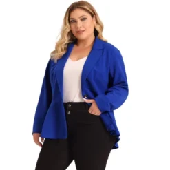 Agnes Orinda Women's Plus Size High-Low Hem Workwear Formal Peplum Blazers -Agnes Sales Store GUEST cac7d478 2b32 4223 b7e2 a71edb46eb97