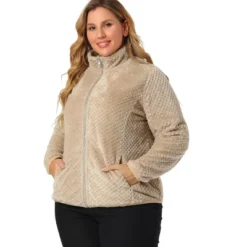 Agnes Orinda Women's Plus Size Lapel Fleece Fuzzy Faux Shearling Zip Up Shaggy Oversized Coat Jackets 8 Agnes Orinda Women's Plus Size Lapel Fleece Fuzzy Faux Shearling Zip Up Shaggy Oversized Coat Jackets -Agnes Sales Store GUEST cb25655f 737c 4179 955b d2fe58237cf4