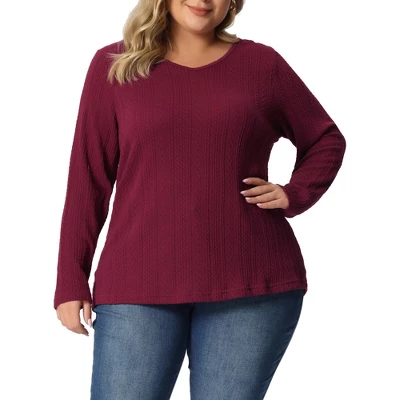 Agnes Orinda Women's Plus Size Knit Thin Fall Winter Trendy Crochet Comfy Pullover Sweaters 7 Agnes Orinda Women's Plus Size Knit Thin Fall Winter Trendy Crochet Comfy Pullover Sweaters - Image 7