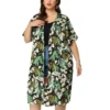 Agnes Orinda Women's Plus Sweater Spring Holiday Short Sleeve Floral Open Front Lightweight Cardigan