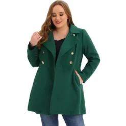 Agnes Orinda Women's Plus Size Winter Fashion Outerwear Double Breasted Warm Overcoats -Agnes Sales Store GUEST ce1721b6 4ef1 46f2 9a12 34a8da047403