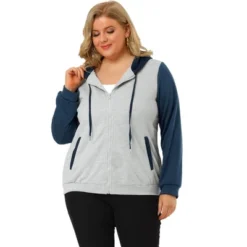Agnes Orinda Women's Plus Size Casual Hood Color Block Zip Up Hoodie Jacket With Pocket 11 Agnes Orinda Women's Plus Size Casual Hood Color Block Zip Up Hoodie Jacket With Pocket -Agnes Sales Store GUEST d0e0caf4 d269 42e2 848b d4594294223c